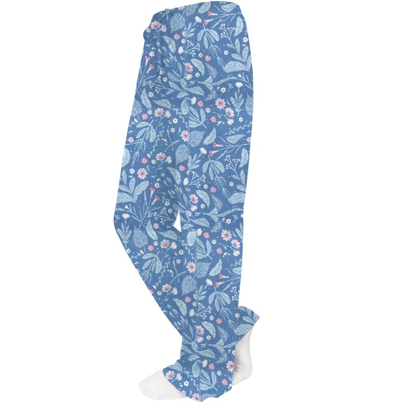 Cotton Blue Floral Lounge Pants